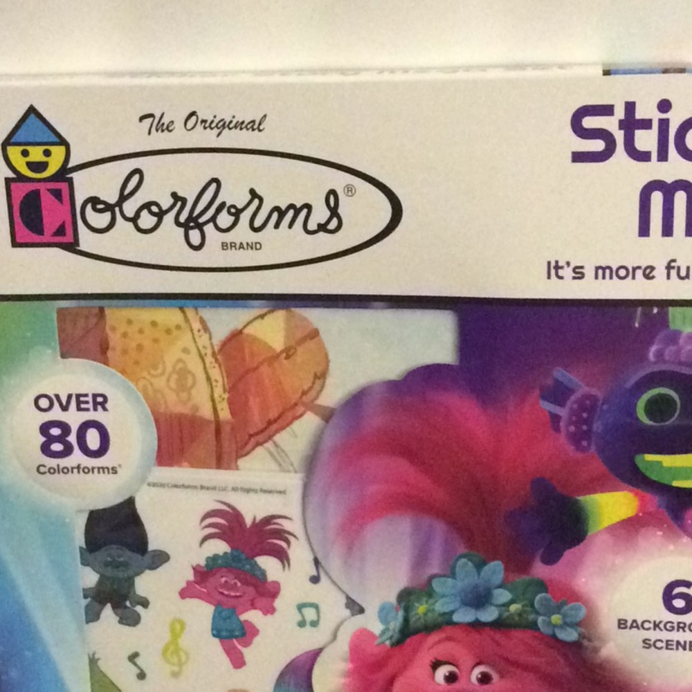 😊NWT 2/ $8 TROLLS TOUR RESTICKABLE FORMS - Picture 5 of 5